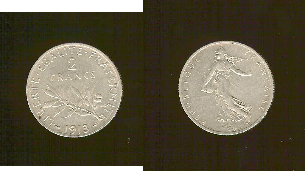 2 francs Semeuse 1913 EF